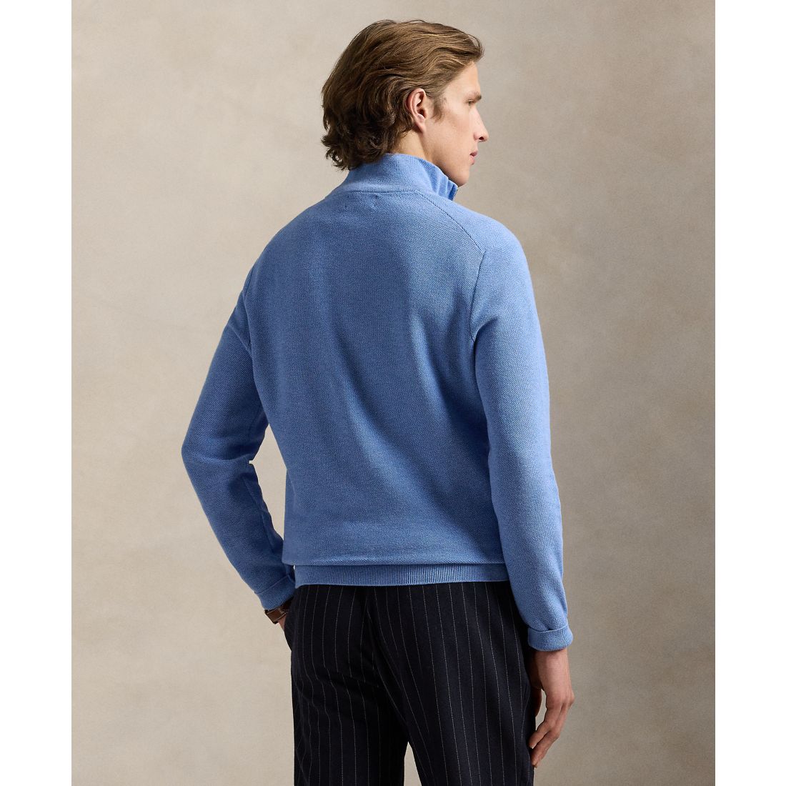 Polo Ralph Lauren Men's Mesh-Knit Cotton Quarter-Zip Sweater
