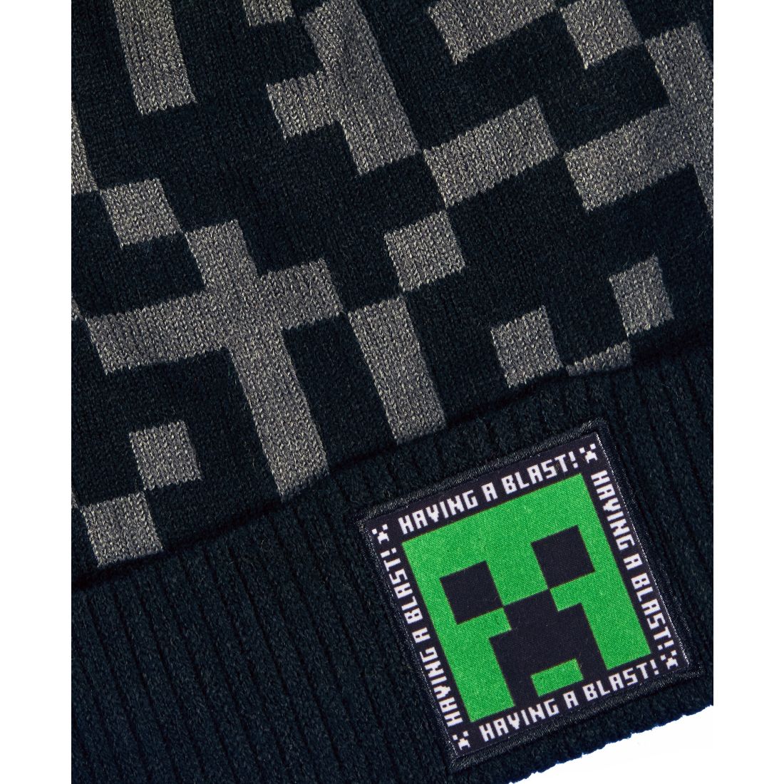 Minecraft Big Boys 2-Piece Pom Pom Hat and Gloves Set