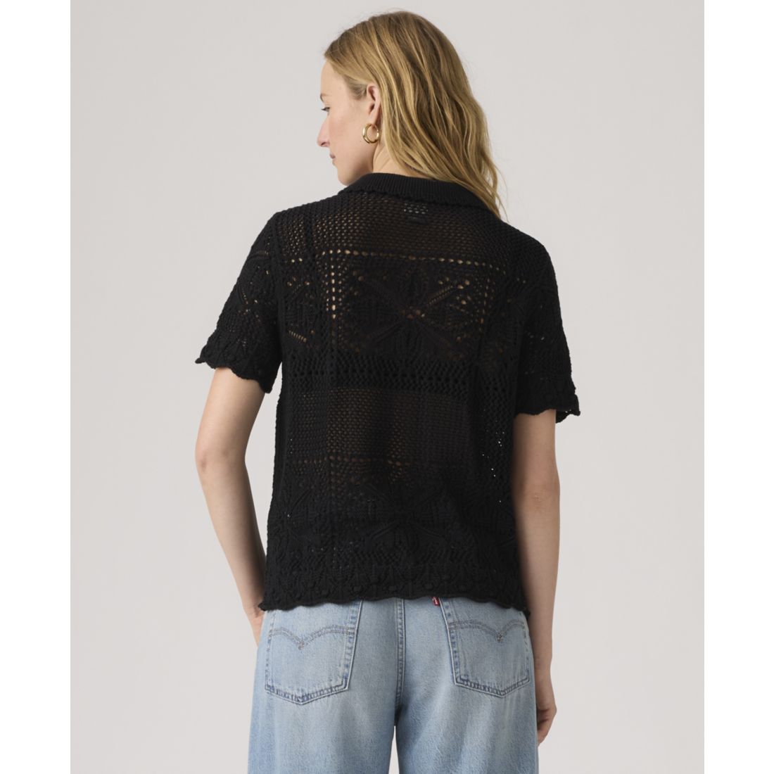 Levi's Women's Susanna Floral Crochet Collared Cotton Shirt