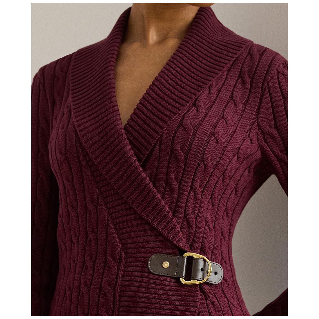 Lauren Ralph Lauren Women's Buckled Cotton Sweater