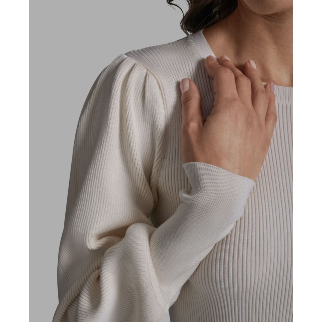 Bcbg Women's Crewneck Long Balloon-Sleeve Sweater