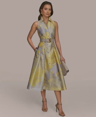 Women's Printed Fit & Flare Shirt Dress