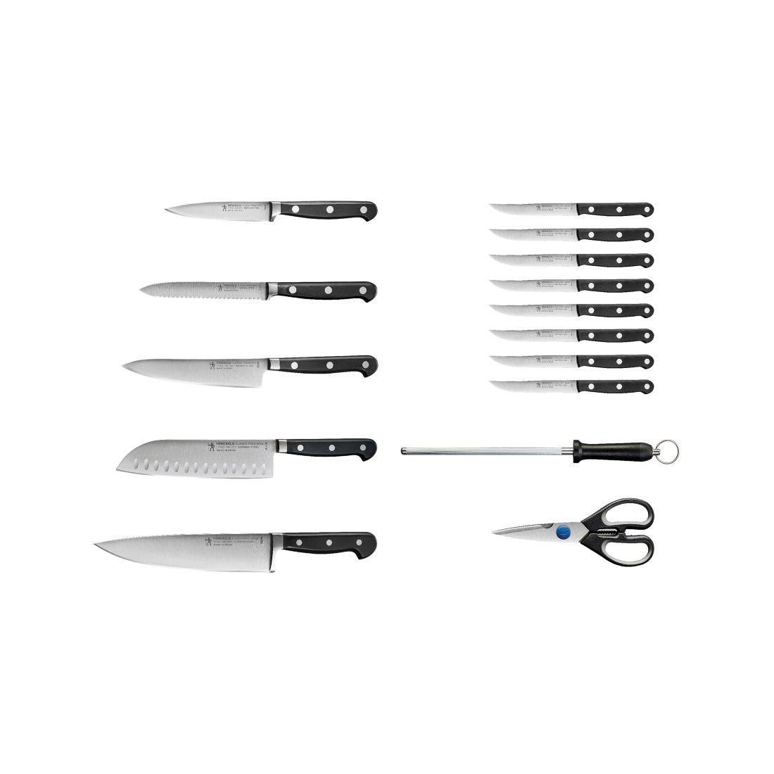 Henckels Classic Precision Knife Block Set, 16 Piece - Black, Silver-Tone