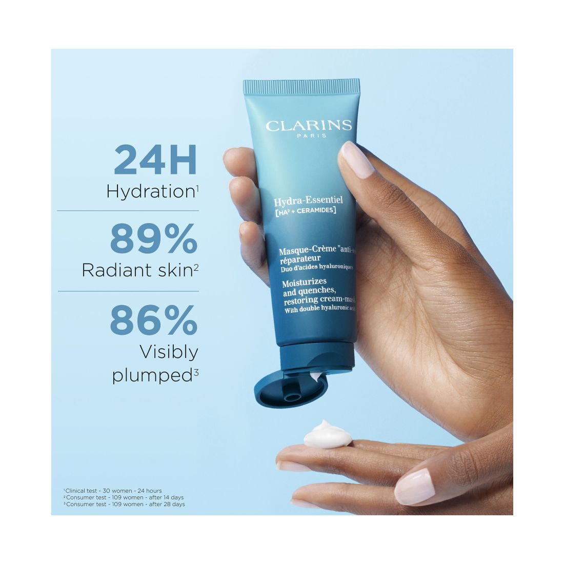 Clarins Hydra-Essentiel Hydrating Mask With Double Hyaluronic Acid, 2.3 oz.