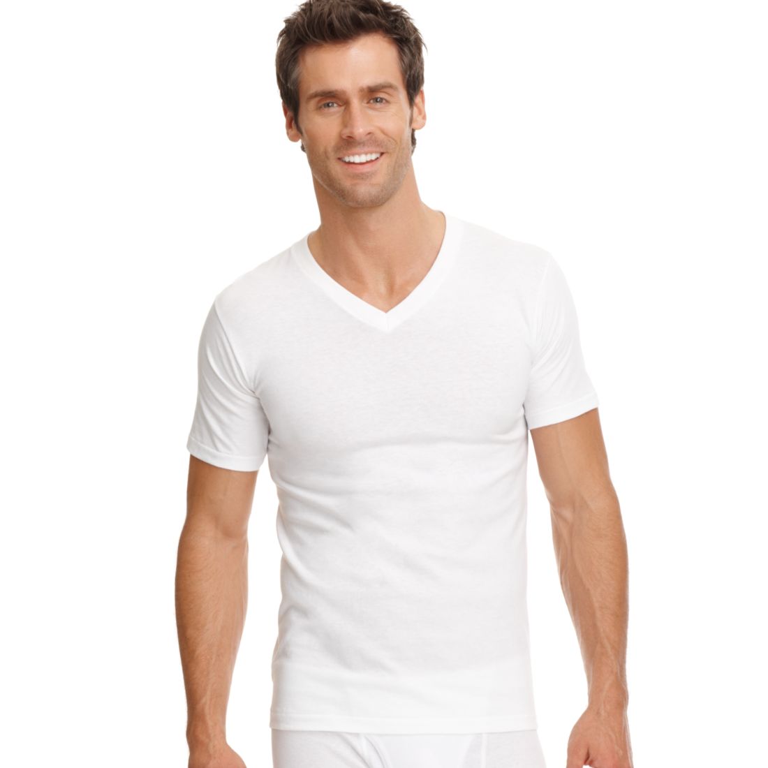 Jockey Men's Big & Tall Classic Tagless V-Neck Undershirt 2-pack