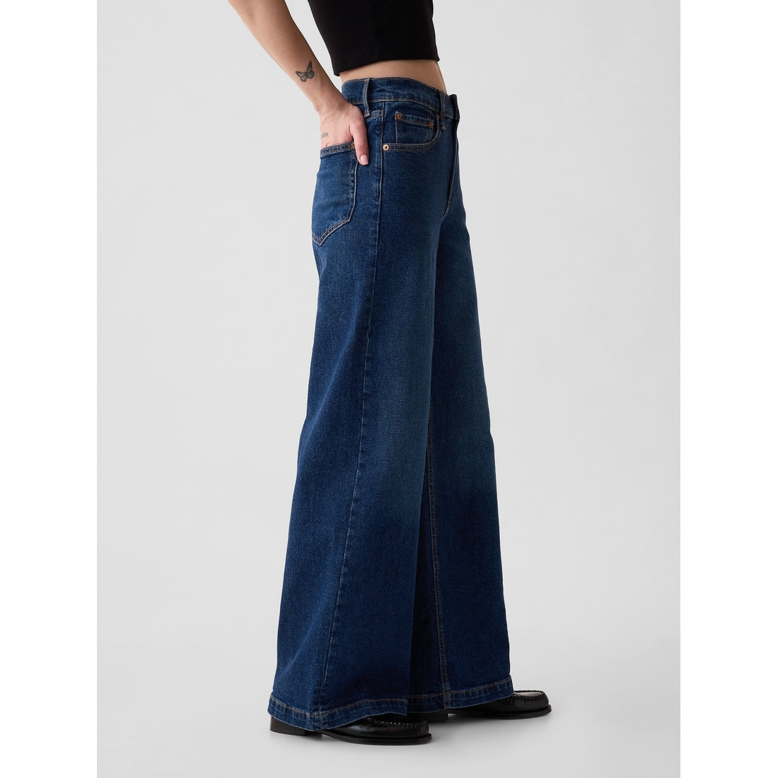 Women's High Rise Stride Wide-Leg Jeans