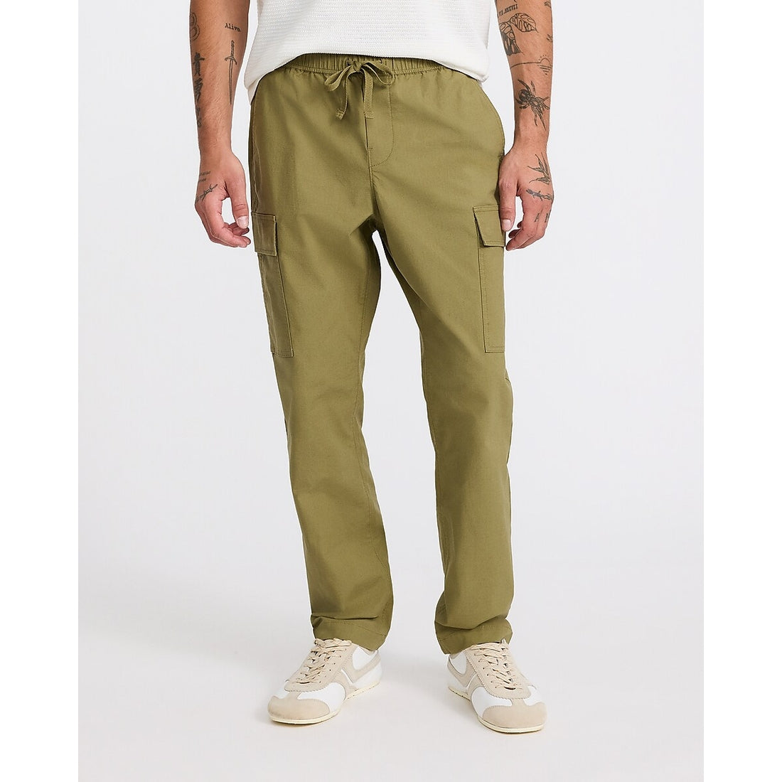 Drawstring Elastic Waist Cargo Pant