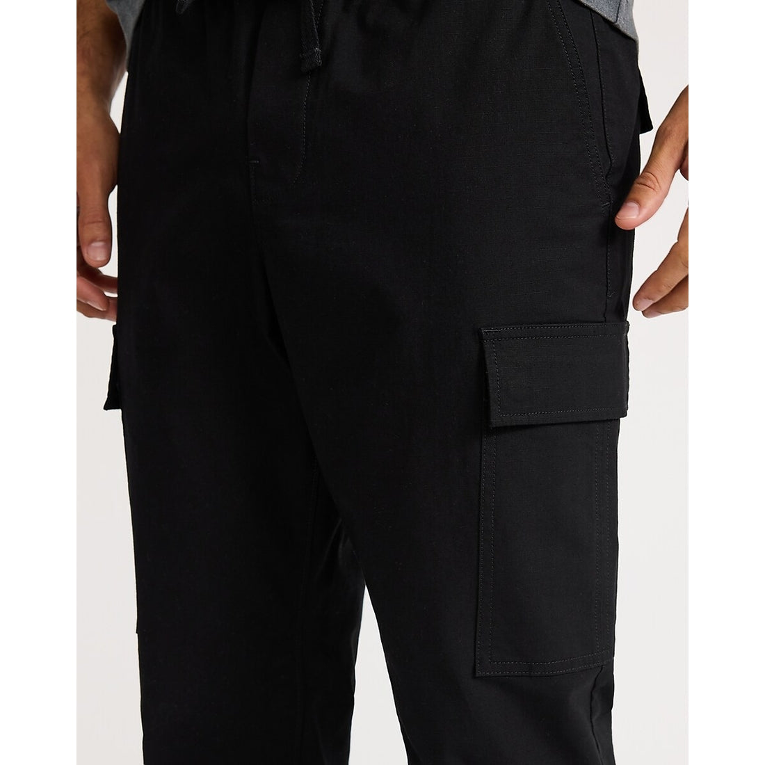 Drawstring Elastic Waist Cargo Pant
