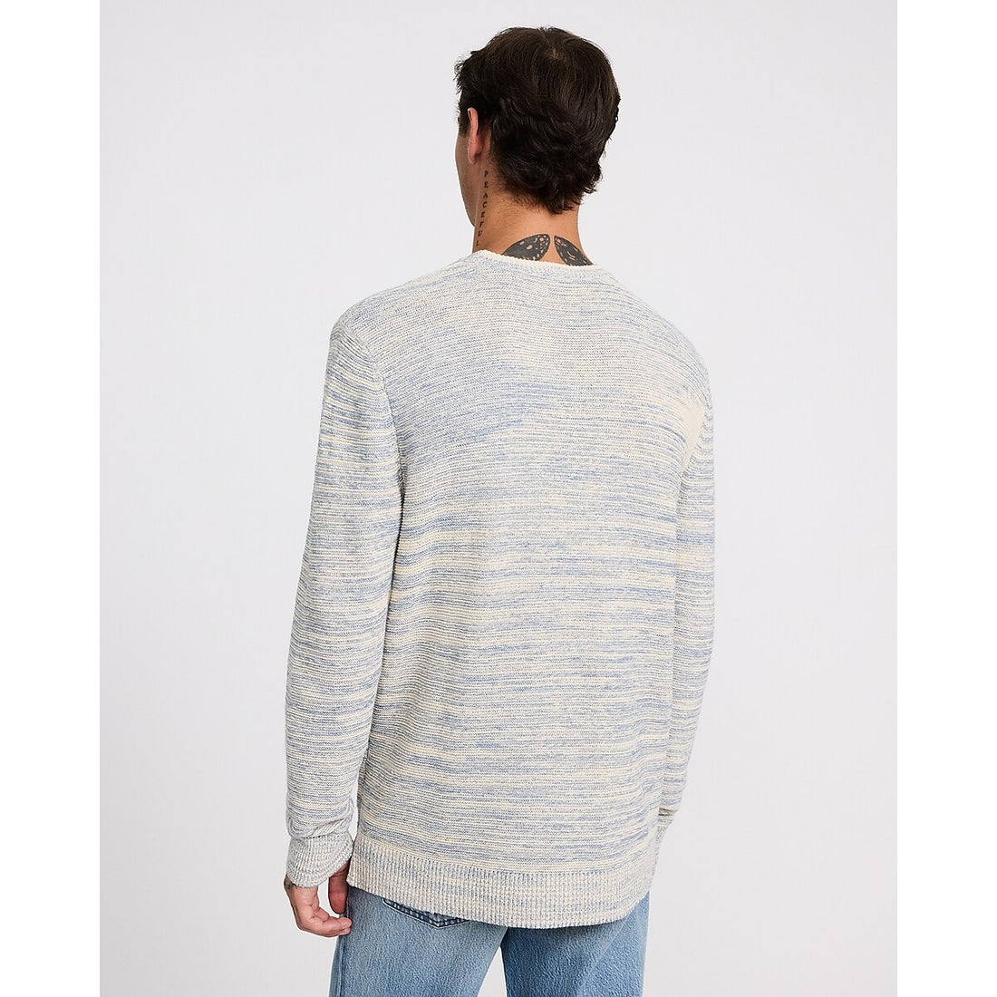 Marled Lightweight Cotton-Blend Sweater