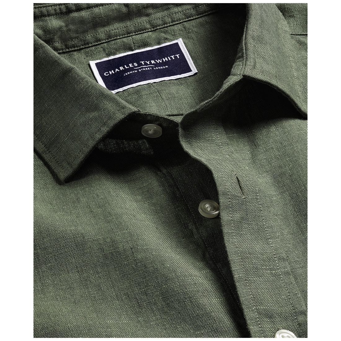 Charles Tyrwhitt Men's Slim-Fit Button-Down Linen Shirt