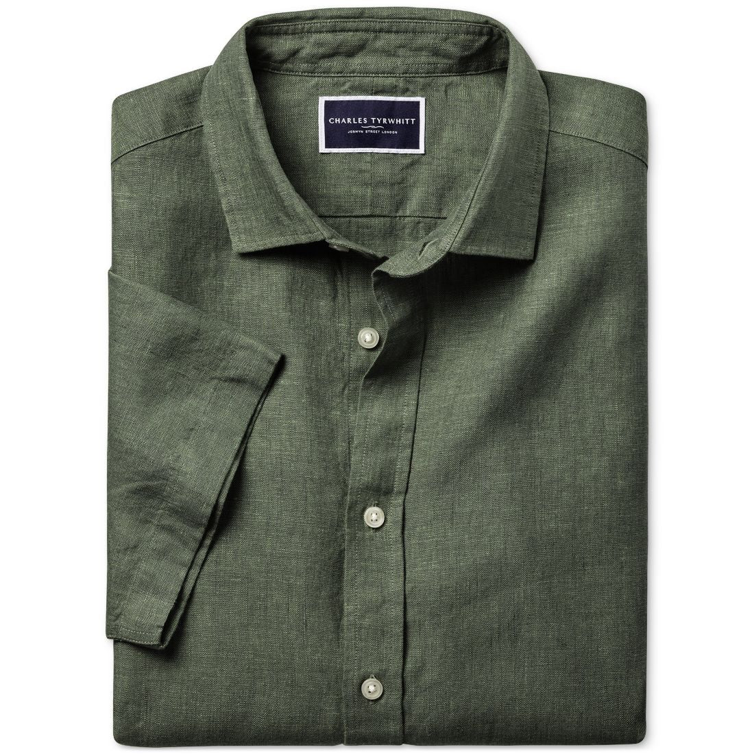 Charles Tyrwhitt Men's Slim-Fit Button-Down Linen Shirt
