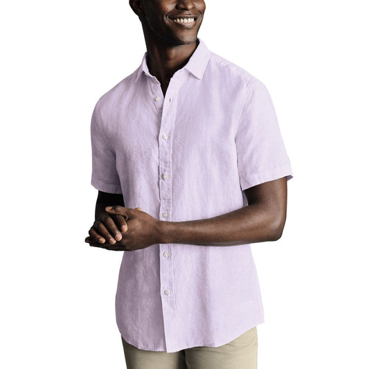 Charles Tyrwhitt Men's Slim-Fit Button-Down Linen Shirt
