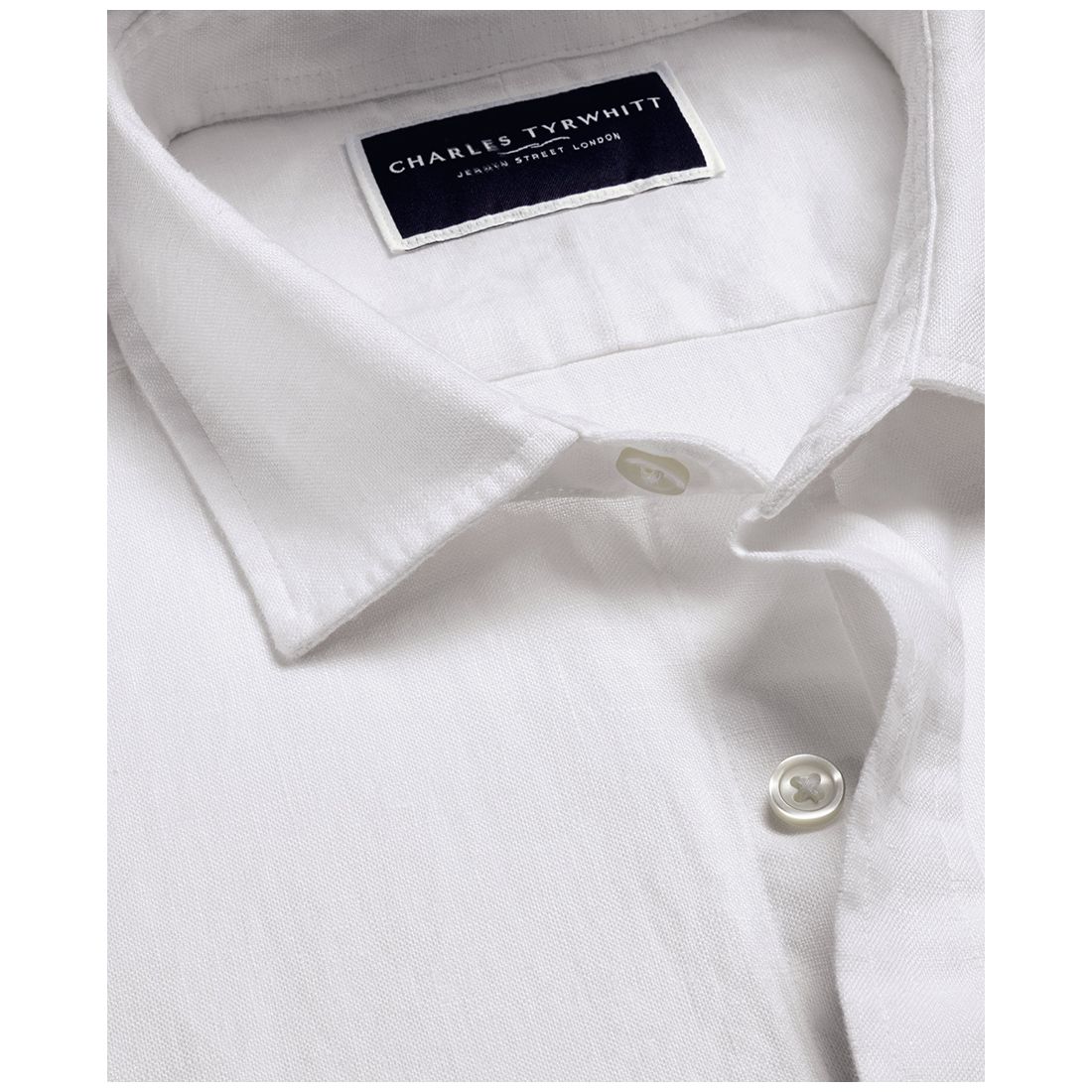 Charles Tyrwhitt Men's Slim-Fit Button-Down Linen Shirt