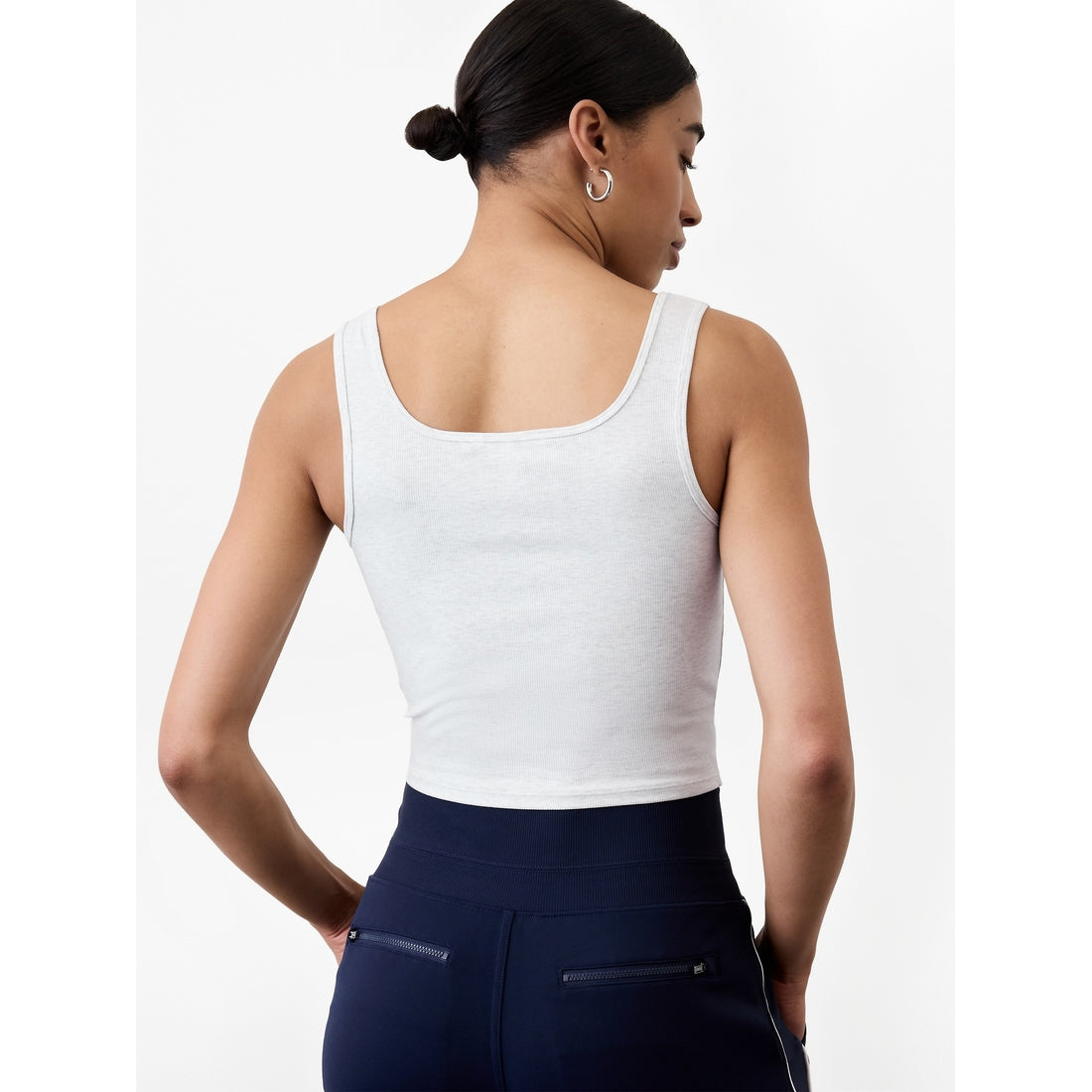Women's Signature Rib Square Neck Crop Tank