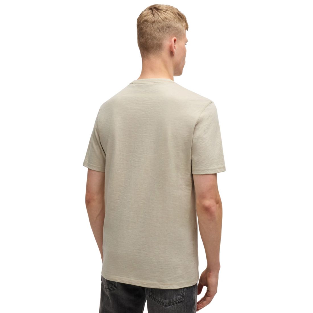 Boss by Hugo Boss Men's Slub-Cotton Logo Detail T-Shirt