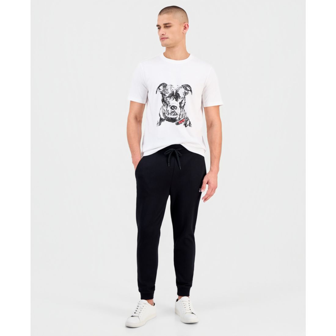 Hugo Boss Men's Dubrox Short-Sleeve Dog Graphic Crewneck T-Shirt