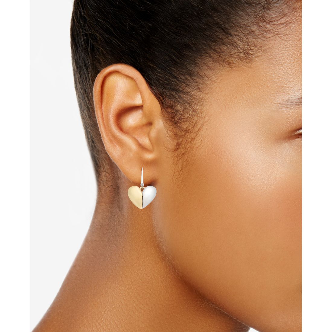 Dkny Dynamic Heart Drop Earrings