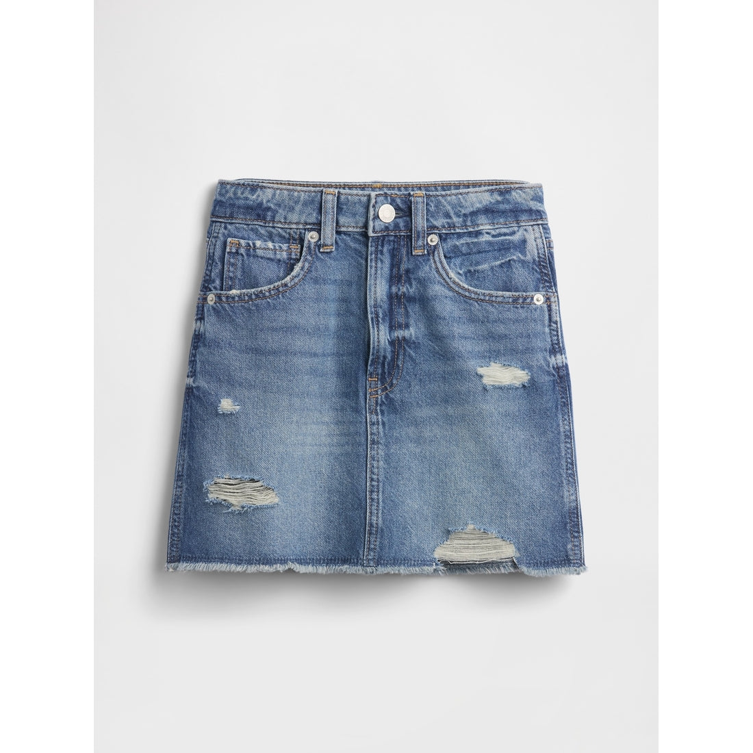 Girls' High Rise Denim Skirt