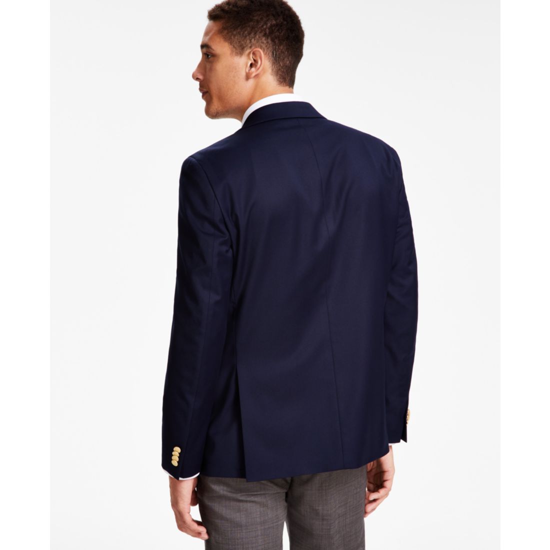 Tommy Hilfiger Men's Modern-Fit Solid Navy Blazer