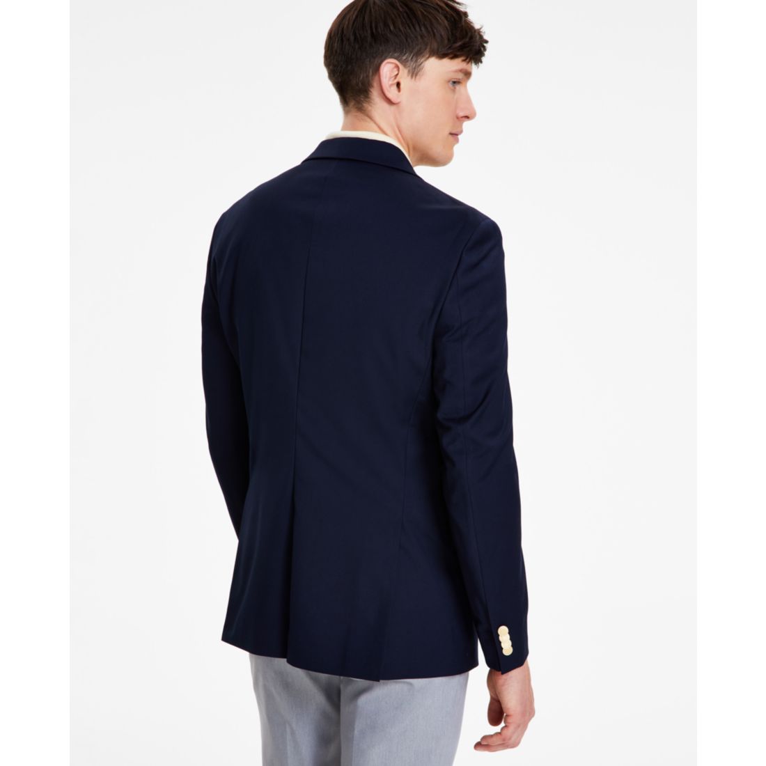 Tommy Hilfiger Men's Modern-Fit Solid Navy Blazer
