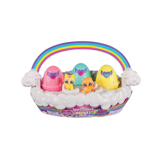 Hatchimals Alive Neon Rainbow Spring Basket