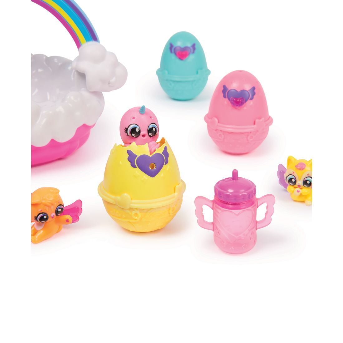 Hatchimals Alive Neon Rainbow Spring Basket