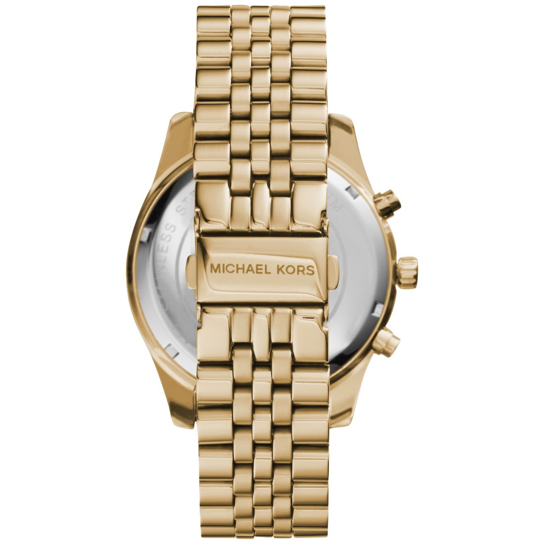 Michael Kors Men's Chronograph Lexington Gold-Tone Stainless Steel Bracelet Watch 45mm MK8281