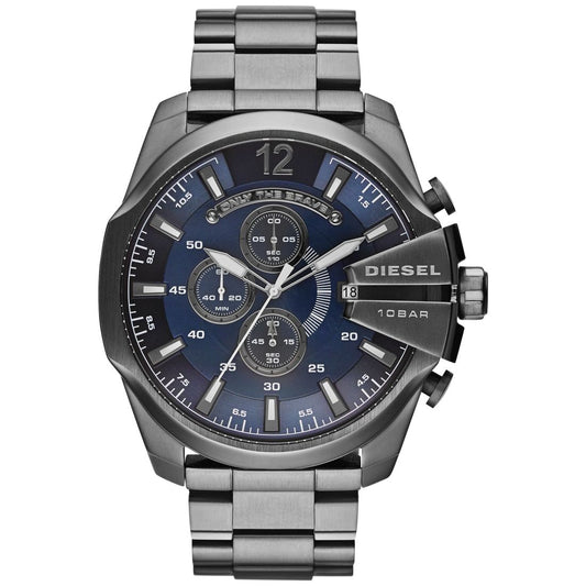 Diesel Men's Chronograph Mega Chief Gunmetal Ion-Plated Stainless Steel Bracelet Watch 59x51mm DZ4329