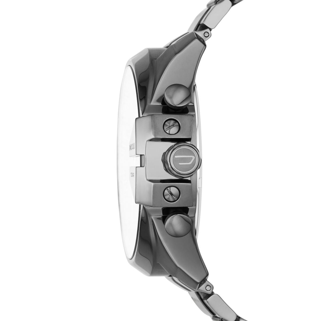 Diesel Men's Chronograph Mega Chief Gunmetal Ion-Plated Stainless Steel Bracelet Watch 59x51mm DZ4329