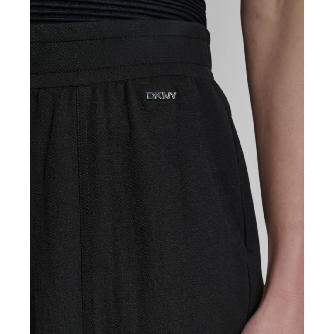Dkny Women's Mini Logo Ewaist Pull-On Pants