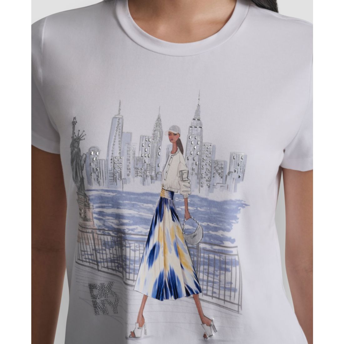 Dkny Women's Statue of Liberty Graphic Short-Sleeve T-Shirt
