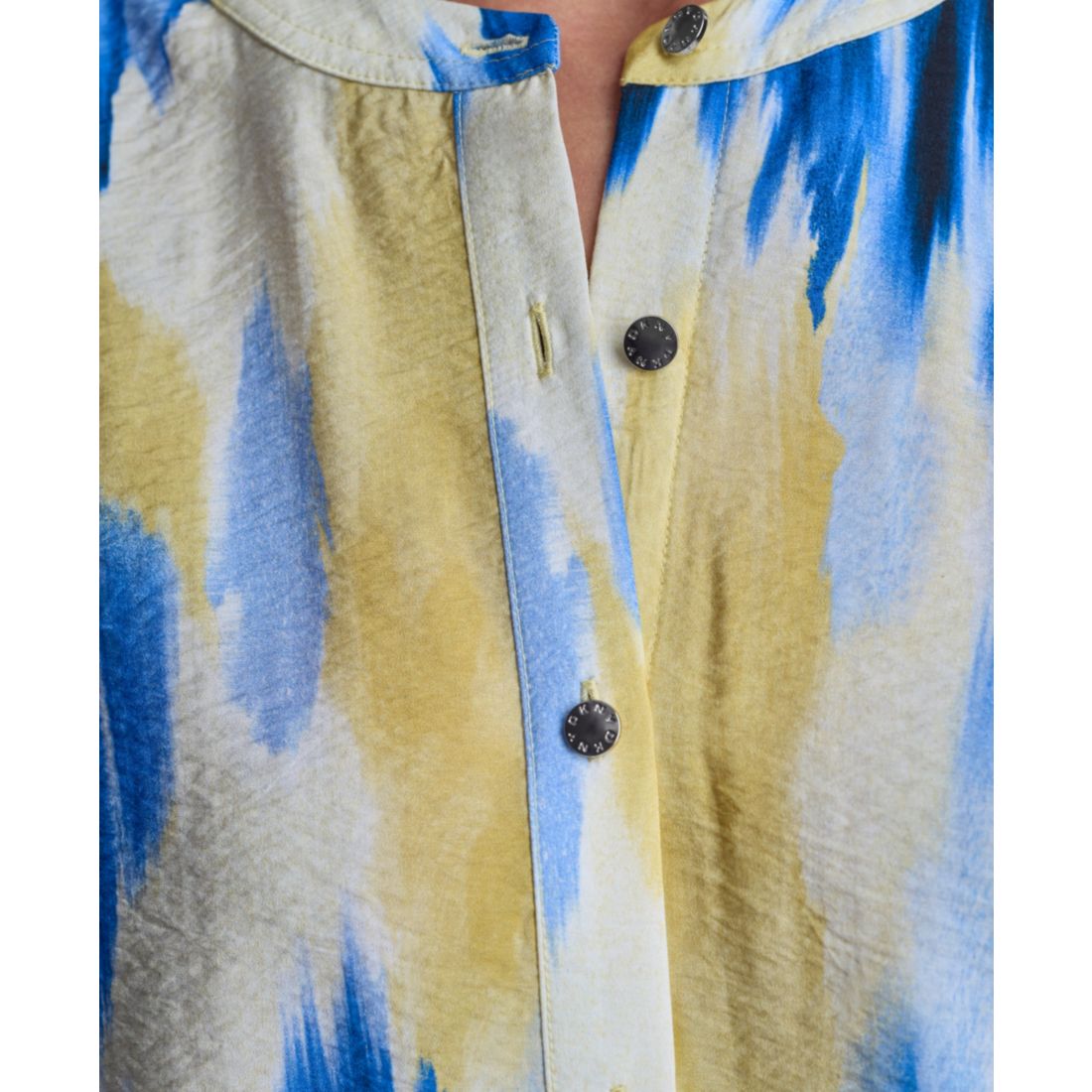 Dkny Women's Abstract-Print Button-Down Blouse