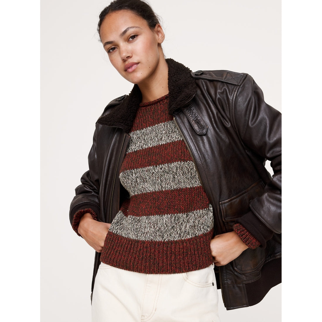 Women's Cotton Roll-Neck Sweater