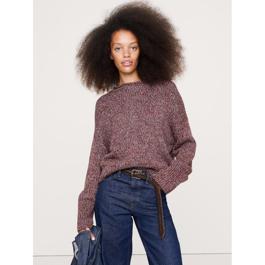 Women's Cotton Roll-Neck Sweater