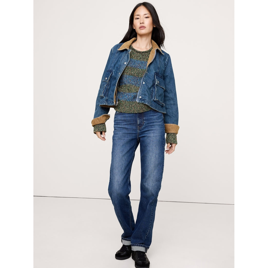 Women's Cotton Roll-Neck Sweater