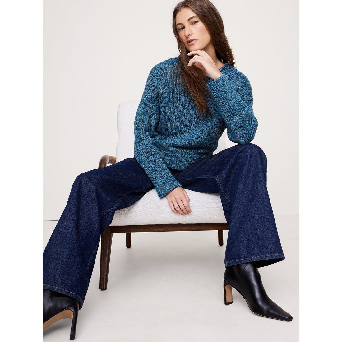 Women's Cotton Roll-Neck Sweater