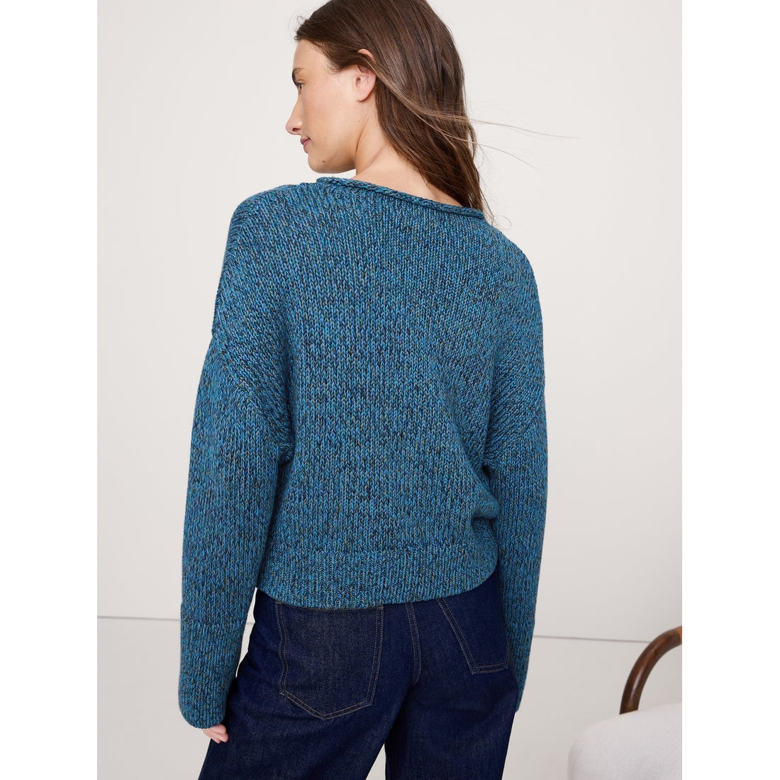 Women's Cotton Roll-Neck Sweater