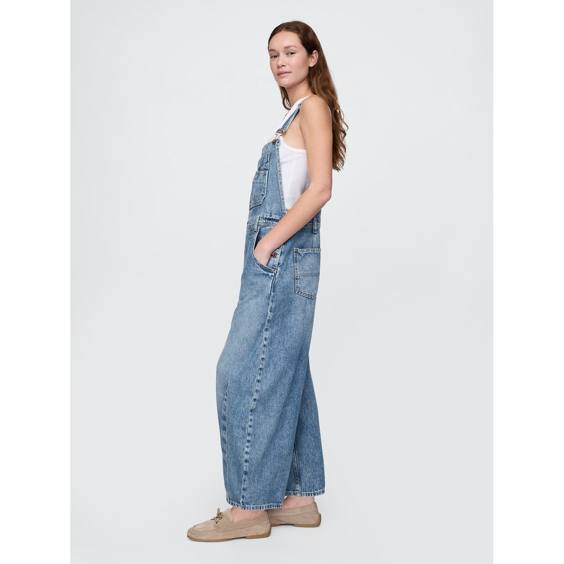 Women's Ultrasoft Denim Horseshoe Overalls
