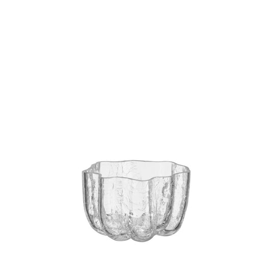 Kosta Boda 3.8" Crackle Crystal Glass Votive Bowl