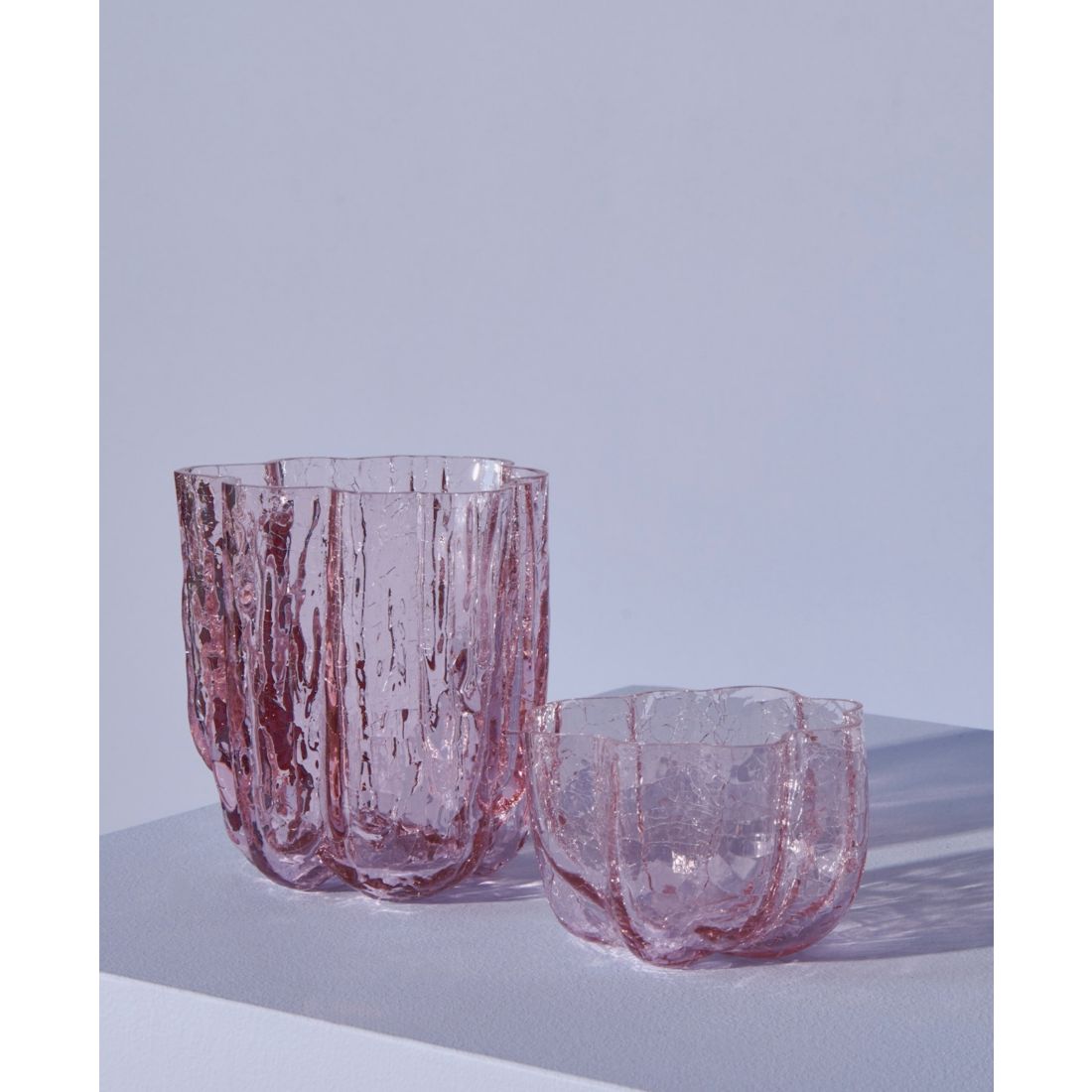 Kosta Boda 3.8" Crackle Crystal Glass Votive Bowl