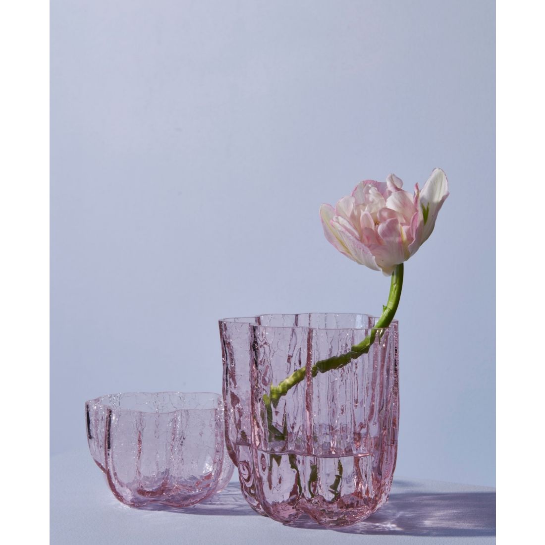 Kosta Boda 3.8" Crackle Crystal Glass Votive Bowl