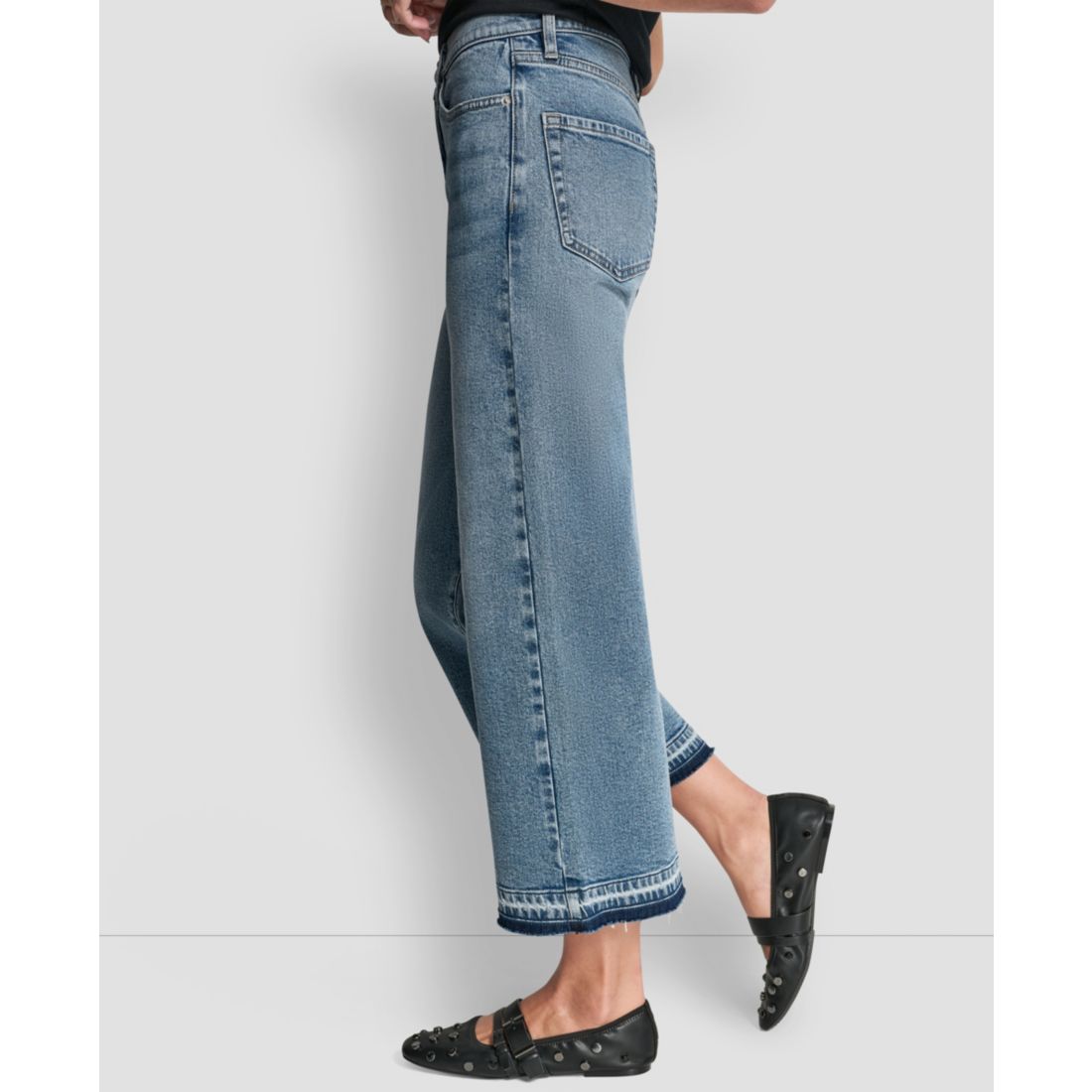 Dkny Jeans Women's Mid-Rise Wide Leg Jeans