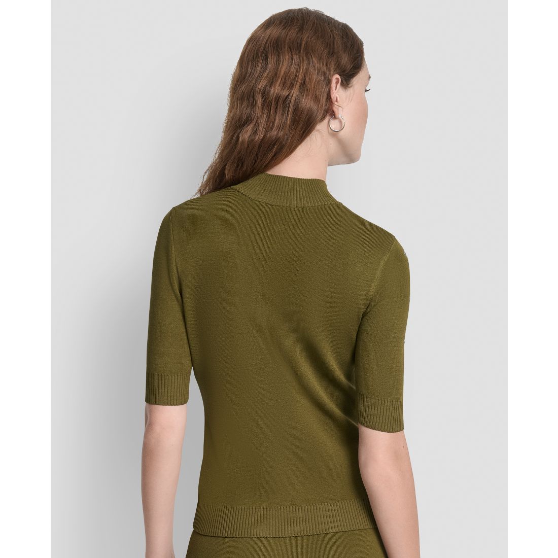 Dkny Women's Grommet Mock Neck Sweater