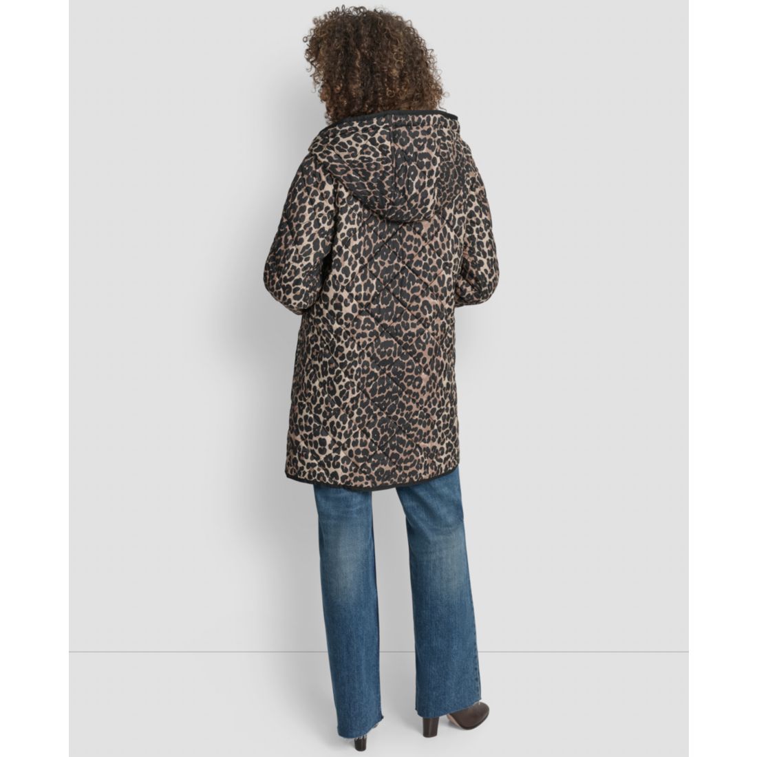 Dkny Women's Hooded Toggle Quilted Coat