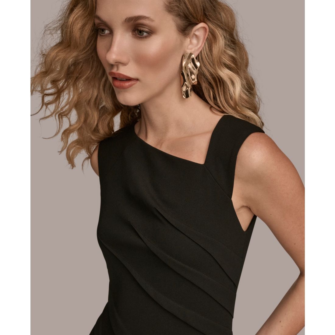 Donna Karan New York Women's Crepe Midi Dress