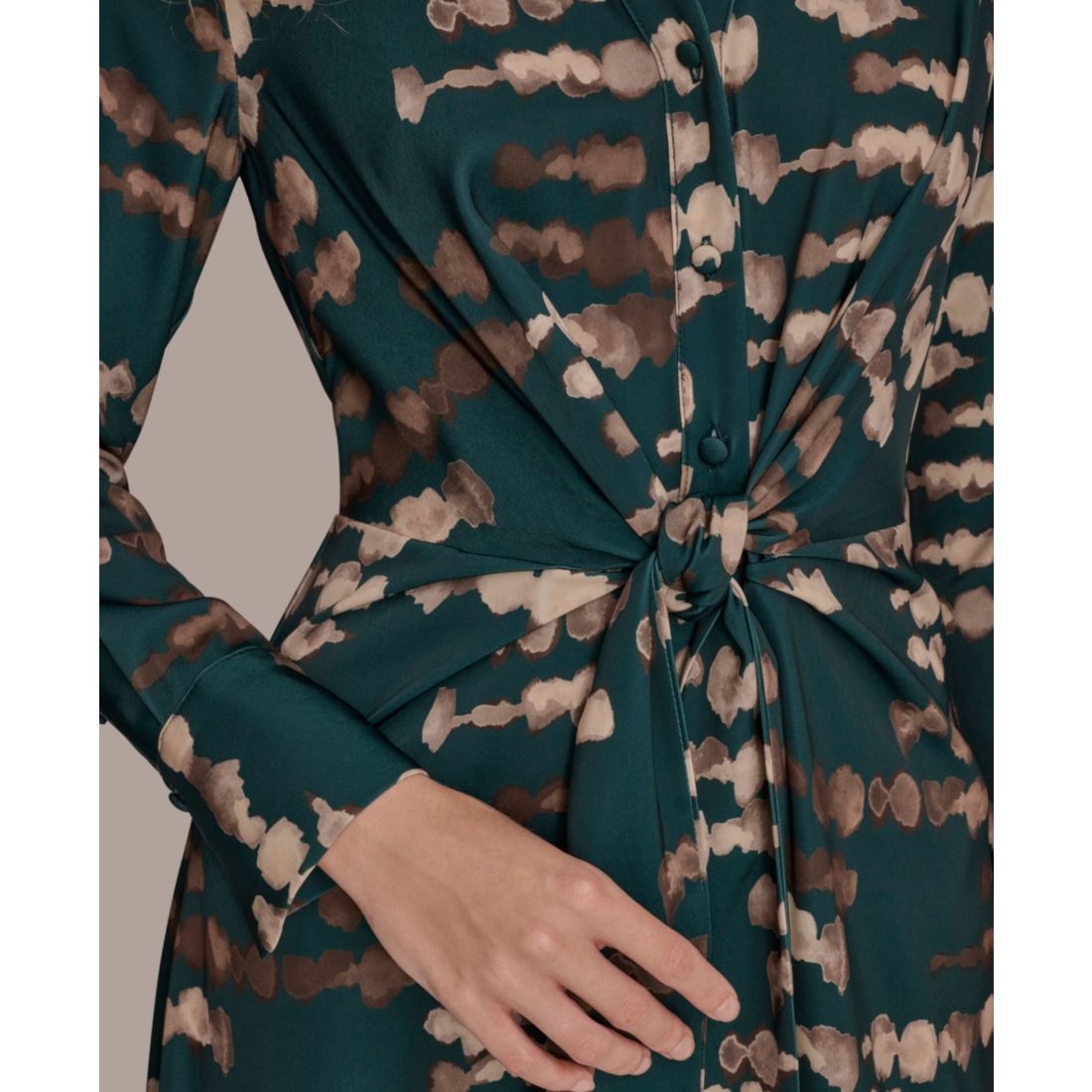 Donna Karan New York Women's Satin A-Line Midi Dress