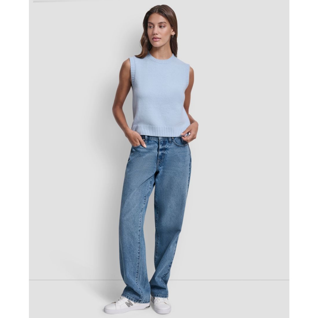 Dkny Jeans Women's Sleeveless Vest Sweater
