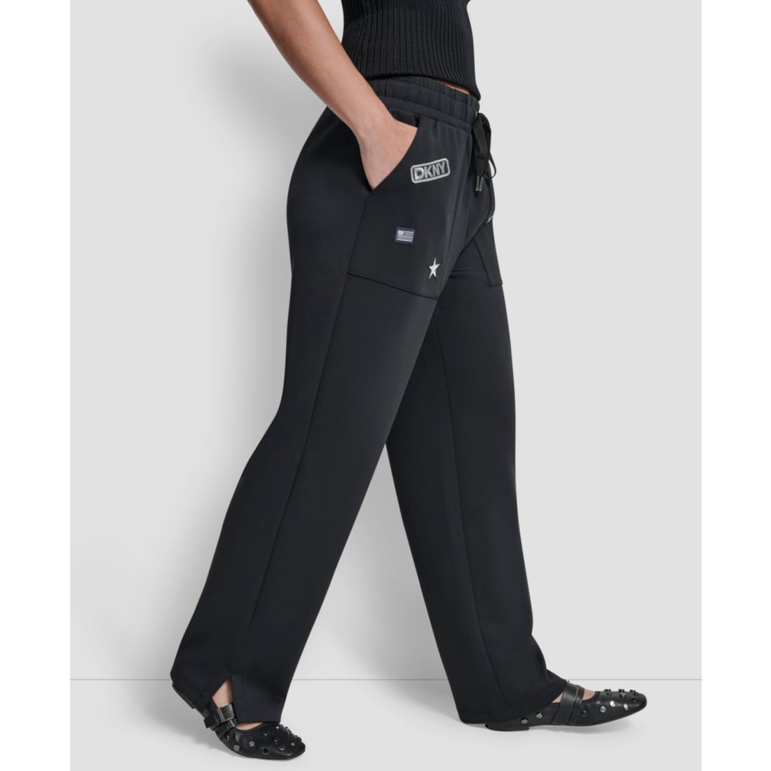 Dkny Women's Pins & Patches Scuba Jogger Pants