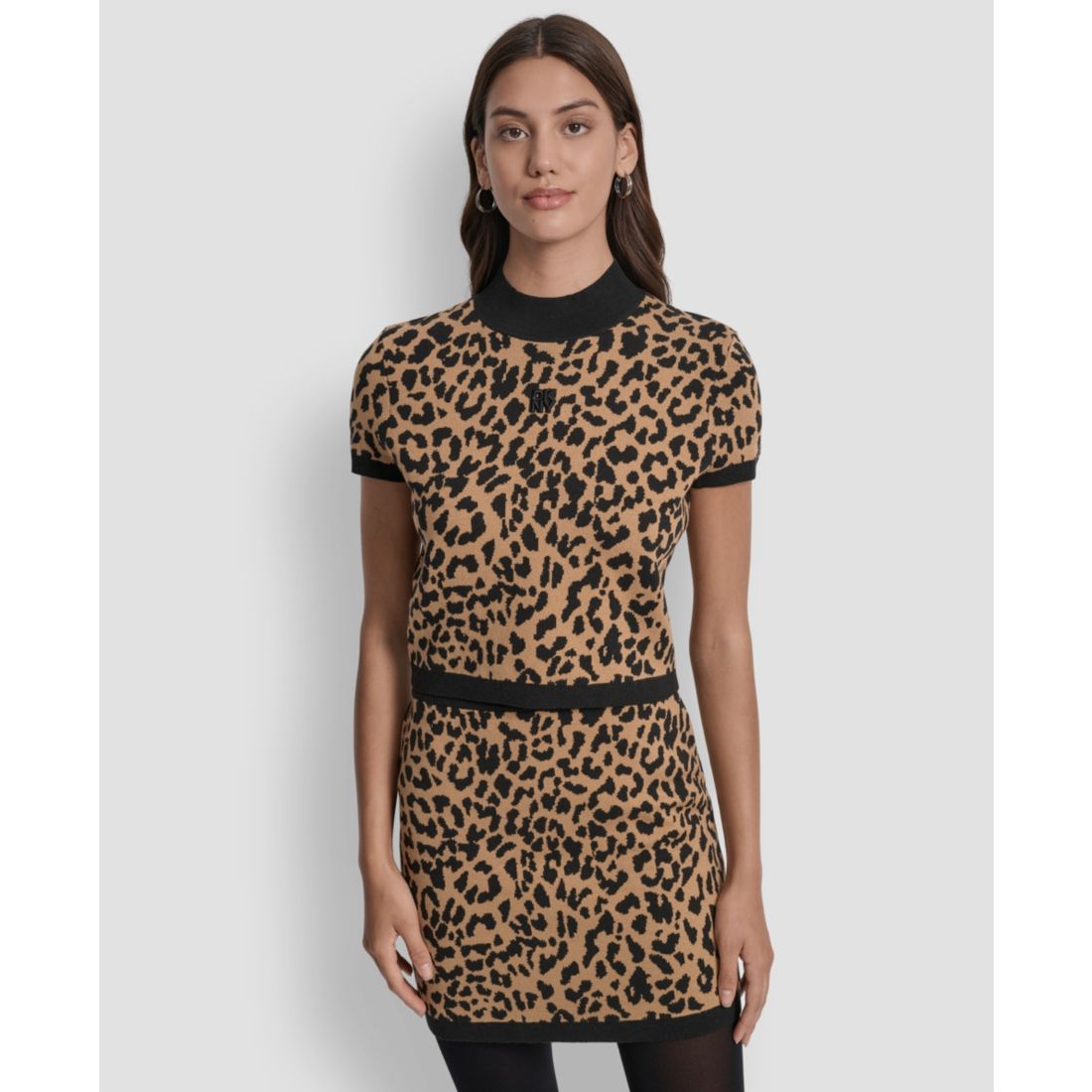 Dkny Jeans Women's Animal Print Cropped Top