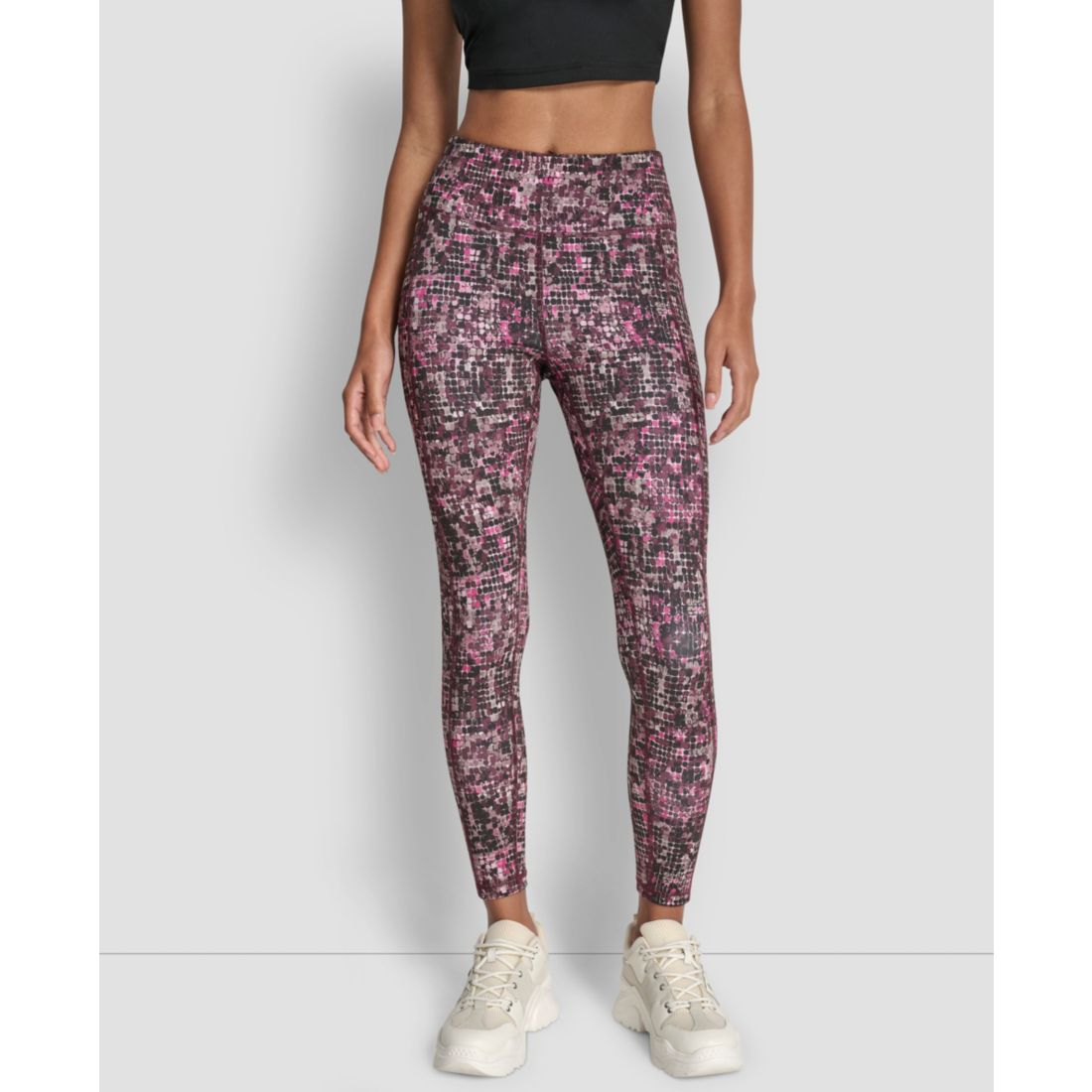 Dkny Sport Women's Printed High-Waist 7/8 Tights